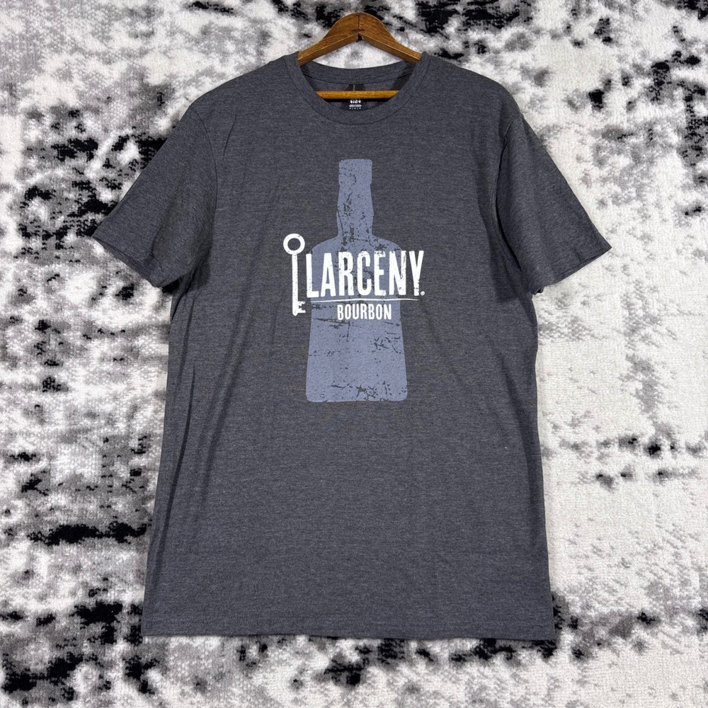 District Very Important Tee Mens Larceny Bourbon Graphic T Shirt Gray Medium